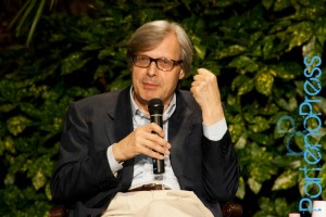 Incontro tra Achille Bonito Oliva e Vittorio Sgarbi al Ravello F