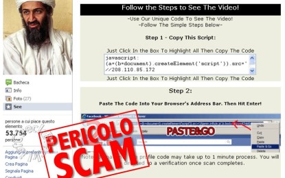 Pericolo Virus su Facebook, attenzione ai FALSI Video su Bin Laden