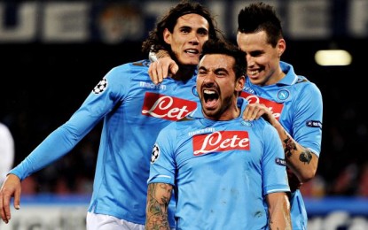 Il goal di Mata gela il San Paolo, ma Lavezzi e Cavani rimettono in corsa il Napoli per il sogno Champion.