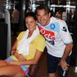 Aronica si allena assieme alla splendida moglie Caterina