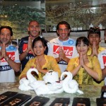 Grava, Cannavaro e Aronica durante la crociera
