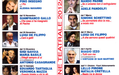 Novità, classici e nomi importanti nel cartellone 2012/2013 del Teatro Cilea. Si comincia il 26 ottobre con Federico Salvatore.