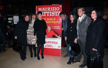 “Oggi non è giornata”: Tanti vip al Sistina per ridere con lo spettacolo di Maurizio Battista. In scena nel teatro romano fino al 17 marzo.