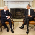 President Obama Meets With President Giorgio Napolitano Of Italy