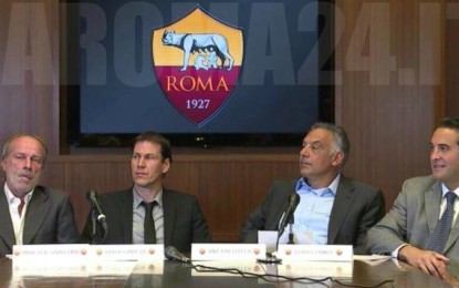 La Roma riparte da Rudi Garcia. Nella sua sede di New York, James Pallotta presenta il nuovo allenatore: “E’ una mia scelta, e sarò a Roma almeno una volta al mese…”.