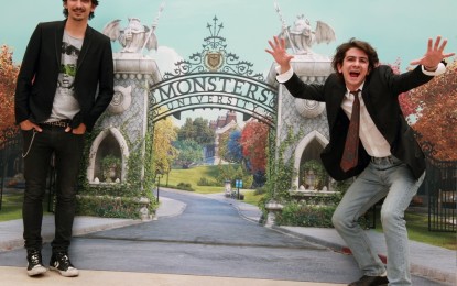 Dan Scalon presenta a Roma il prequel di Monsters & Co. In uscita ad agosto nelle sale italiane, i “Soliti idioti” daranno la voce al mostro Terry e Terri.
