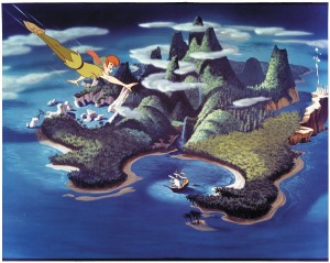 Peter Pan flys over Neverland