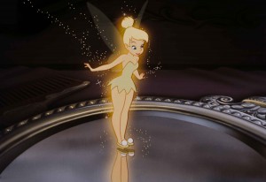 Tinker Bell sees her reflection