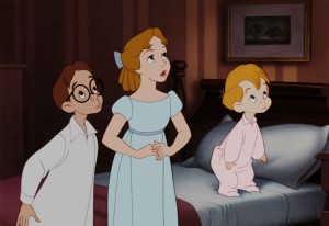 John, Wendy and Michael see something in the Nursery