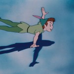 Peter Pan soars over the clouds