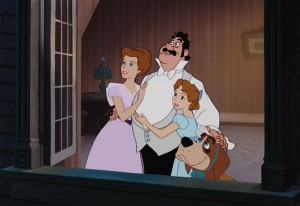 Wendy back with her parents and Nana
