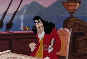 Captain Hook studies his map