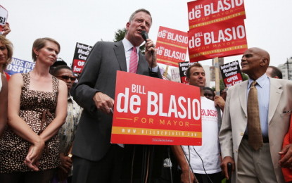 La Campania tifa per Bill De Blasio. Il candidato italo-americano favorito per la poltrona di Sindaco di New York.