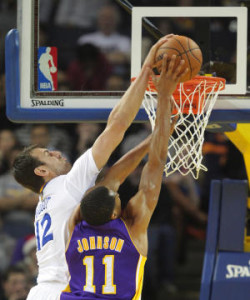 GOLDEN STATE WARRIORS VS LOS ANGELES LAKERS OAKLAND