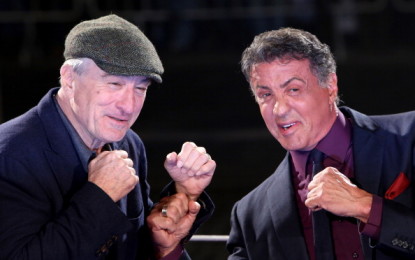 Stallone e De Niro presentano “Il Grande Match” nei cinema dal 9 gennaio.