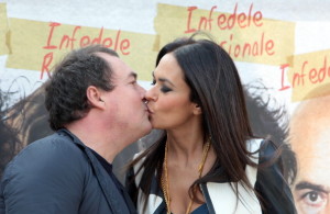 Maria Grazia Cucinotta and husband Giulio Violati