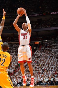 Ray Allen for Three, BANG! (official facebook page of Miami Heat)