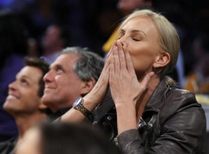 Actress Charlize Theron: Lakers's