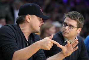 Actors Leonardo Di Caprio and Kevin Connolly: Lakers's