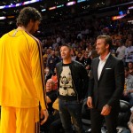 Celebrities At The Lakers Game