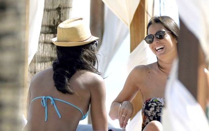 Elisabetta Gregoraci vola a Malindi per per feste, e lì trova Naomi Campbell…ex di Flavio Briatore !