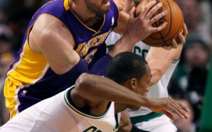Un super Gasol oscura il rientro (a marce volutamente basse) di Rondo: i Lakers passano di misura al TD Garden 104-107.