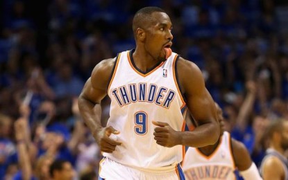 SAS@OKC, gara-3: Il ritorno miracoloso di Ibaka rilancia i Thunders nella serie, che vincono in casa 97-106. Sei punti per Belinelli.